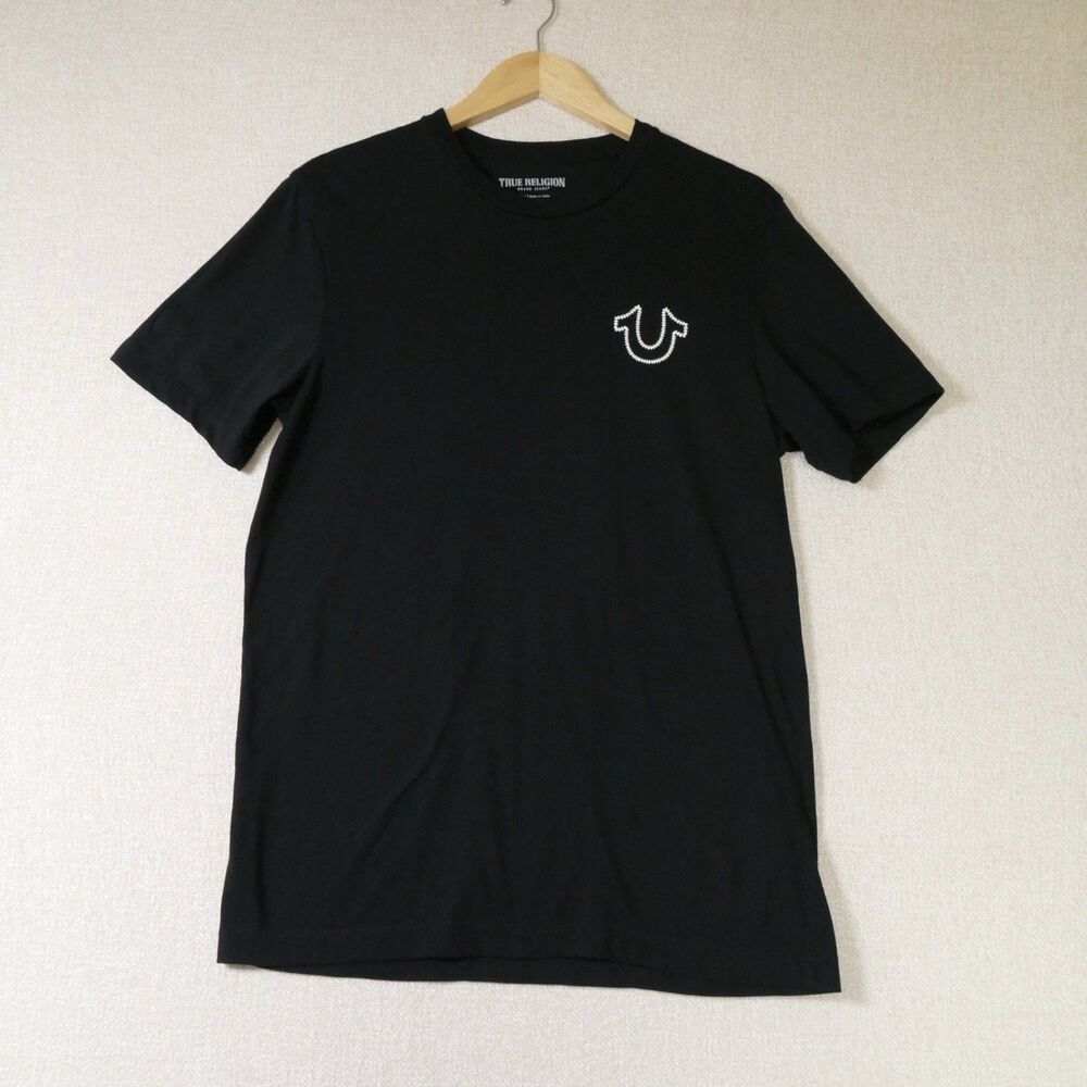 True Religion Shirt Mens Small Black World Tour Buddha Graphic Tee